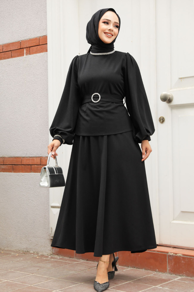 Modest Black Skirt Dual Suit 20024S - 1