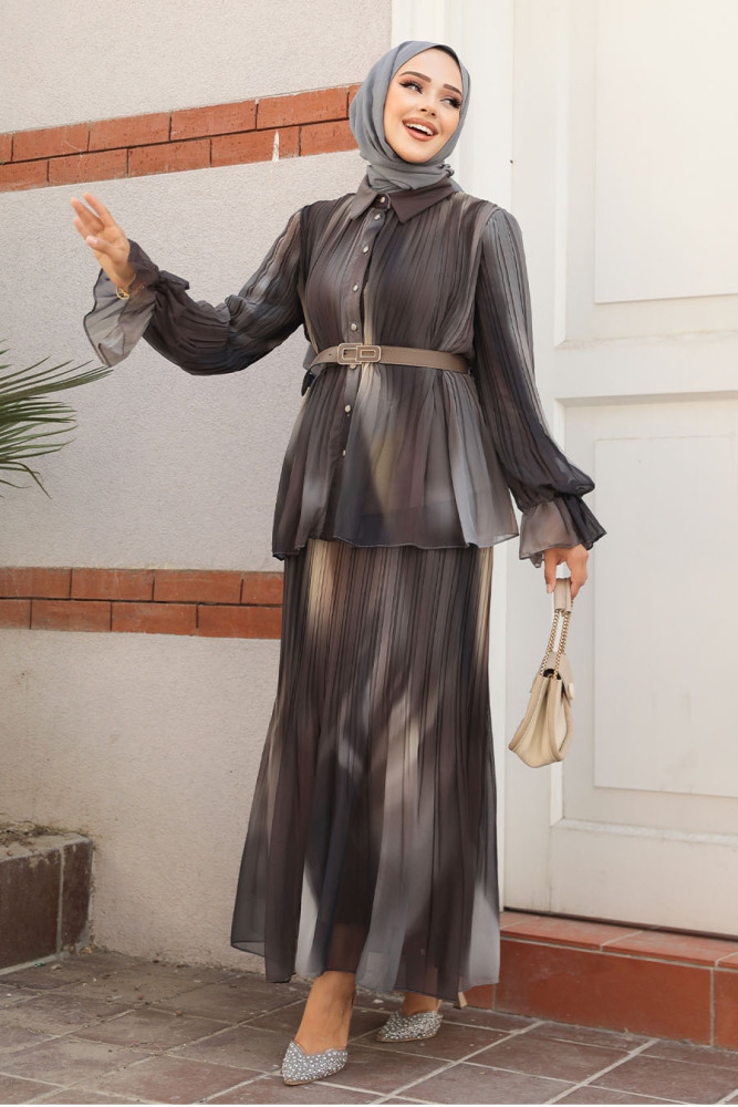 Modest Black Skirt Dual Suit 45291S - 3