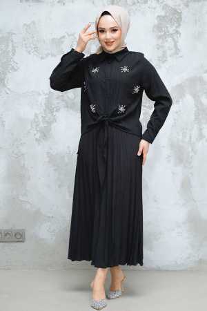 Modest Black Skirted Dual Suit 60062S - 1