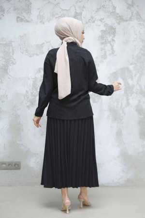 Modest Black Skirted Dual Suit 60062S - 3