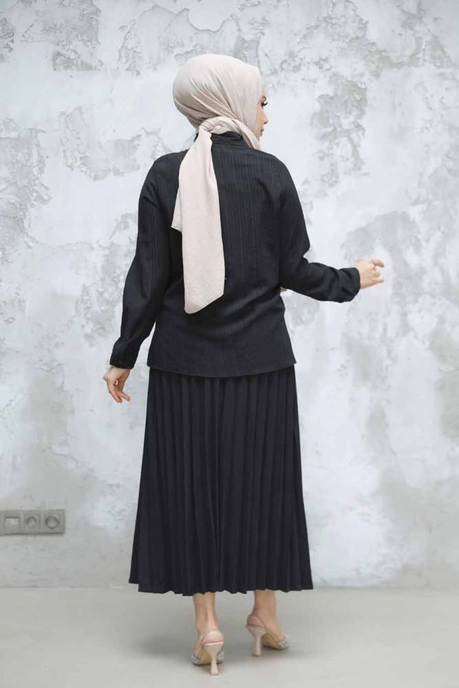 Modest Black Skirted Dual Suit 60062S - 3
