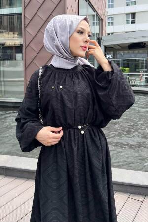 Modest Black Summer Dress 14291S - 2