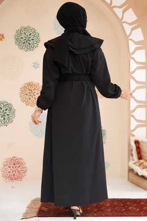 Modest Black Summer Dress 20229S - 3