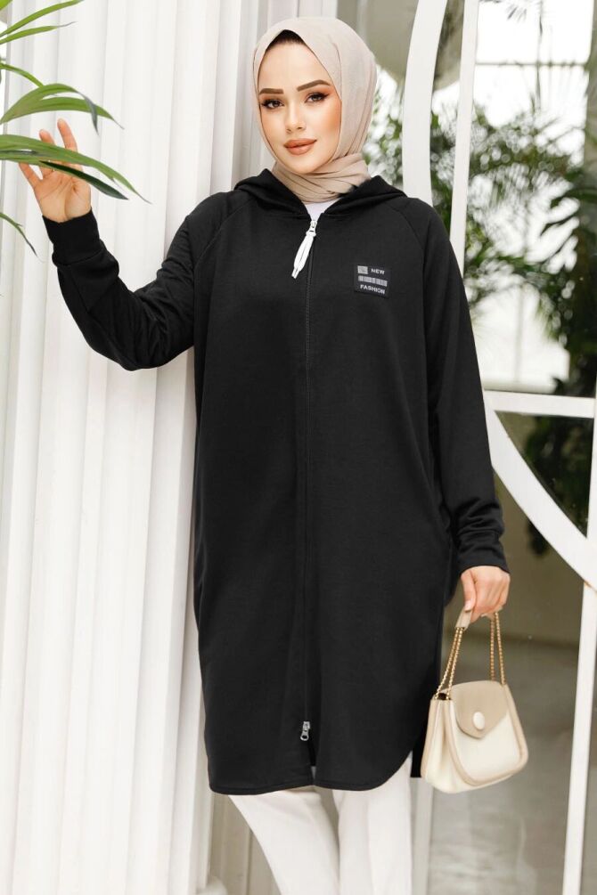 Modest Black Sweatshirt 30157S - 1