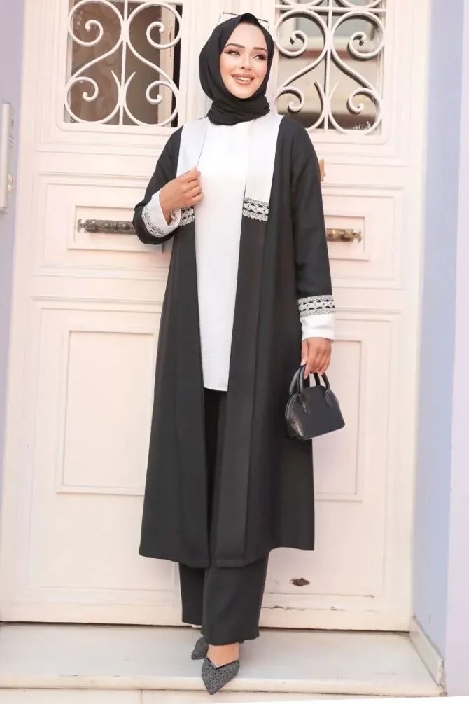 Modest Black Triple Suit 40208S - 1