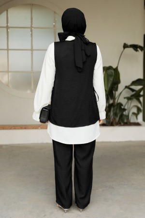 Modest Black Triple Suit 40532S - 3