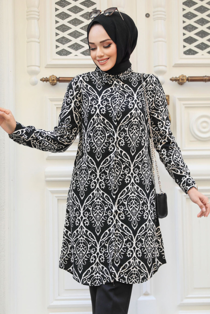 Modest Black Tunic 11688S - Neva-style.com