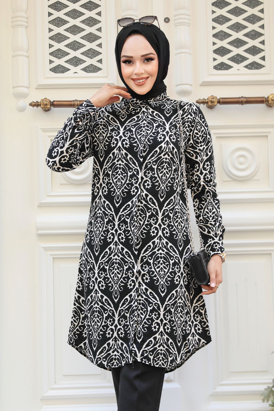 Modest Black Tunic 11688S - Neva-style.com