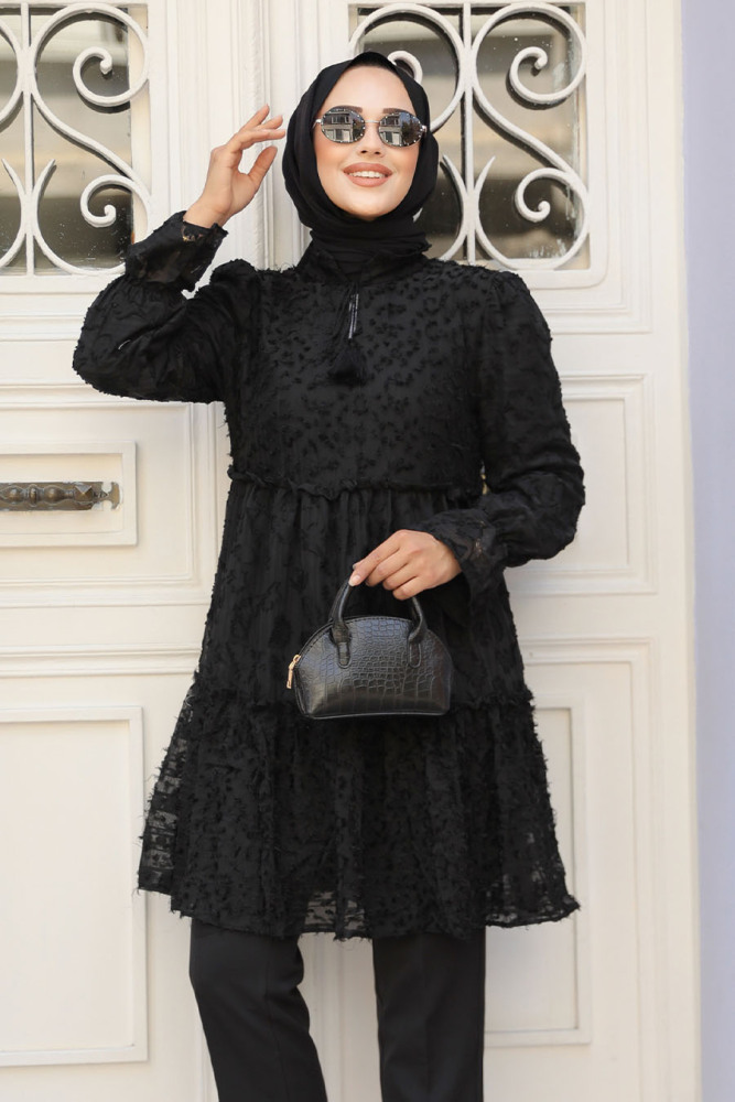 Modest Black Tunic 13921S - 3