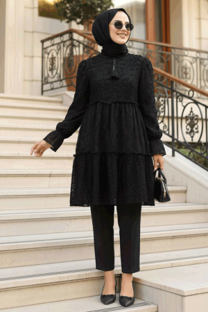 Modest Black Tunic 13921S - 1