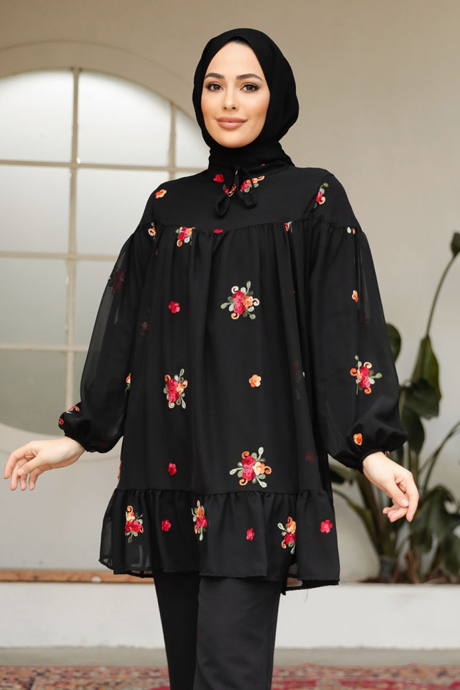 Modest Black Tunic 4083S - 1