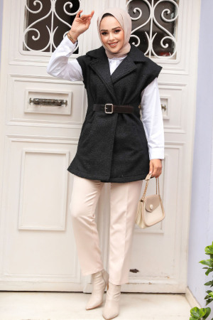Modest Black Vest 61371S - 1