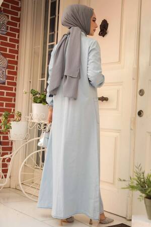 Modest Blue Denim Dress 10922M - 3