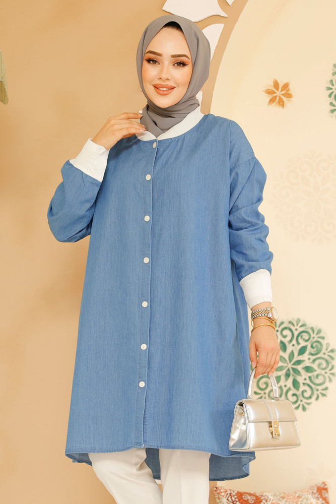Modest Blue Denim Shirt 70112M - 2