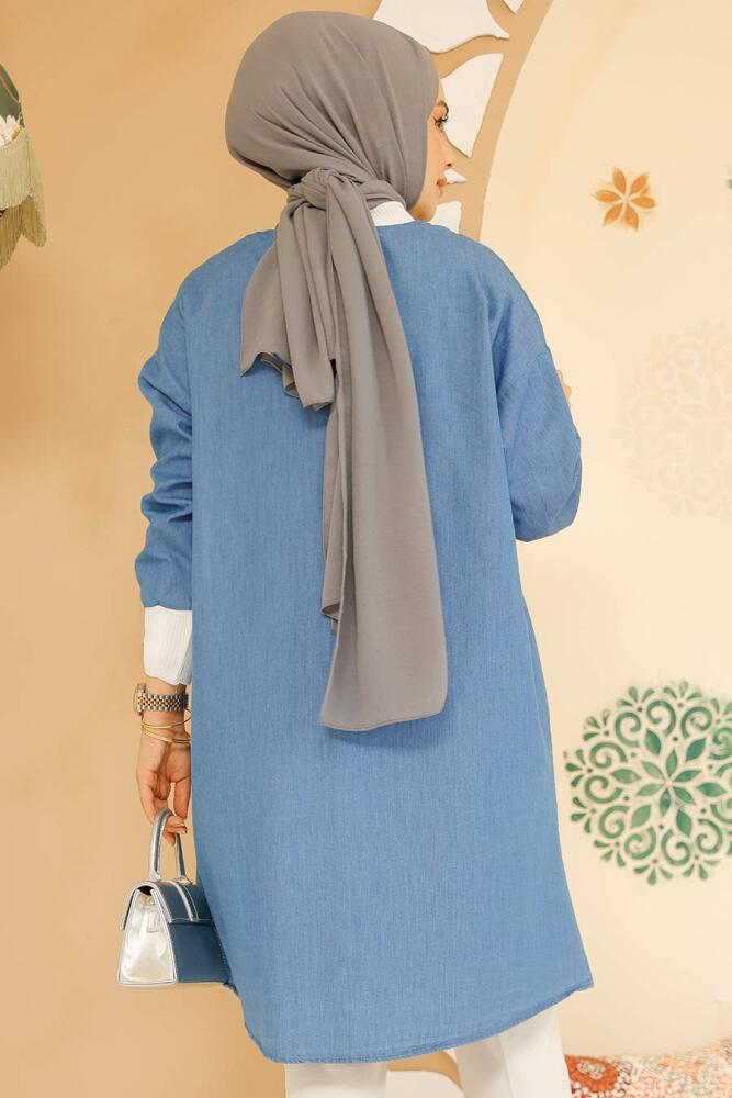 Modest Blue Denim Shirt 70112M - 3