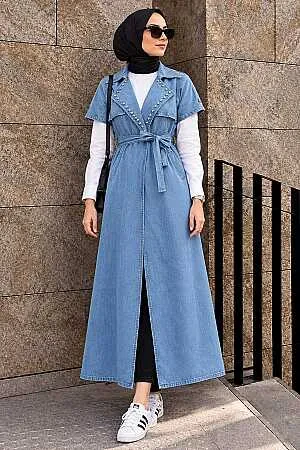 Modest Blue Denim Vest 6572M - 1