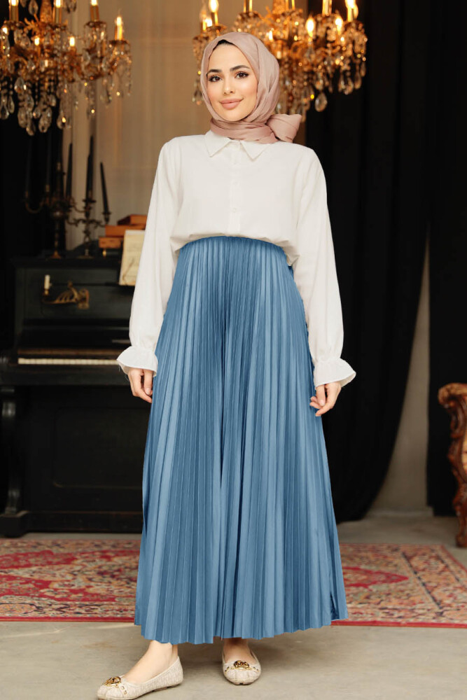 Modest Blue Skirt 9207M - 1