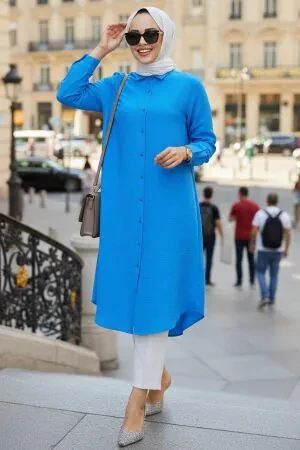 Modest Blue Top 10784M 