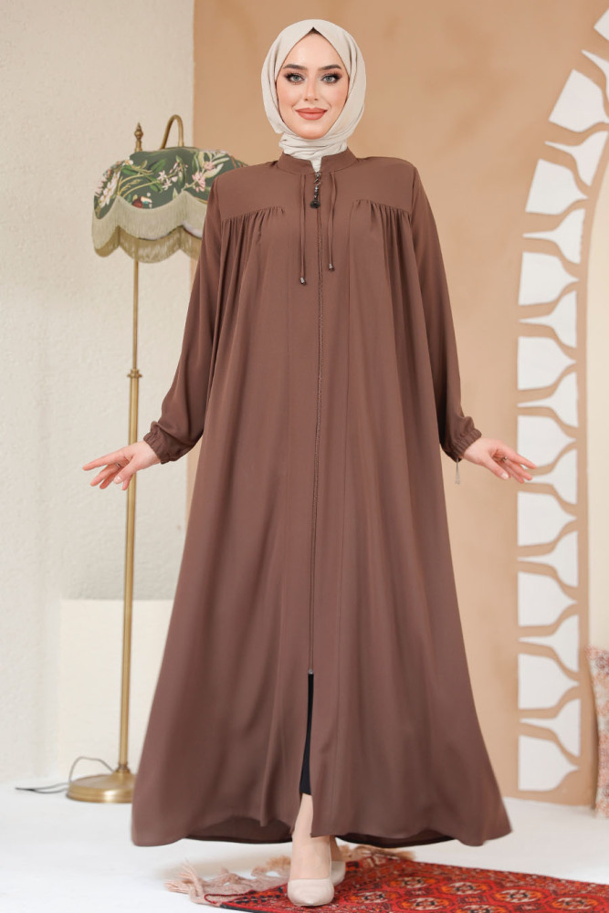 Modest Brown Abaya 45290KH - 1