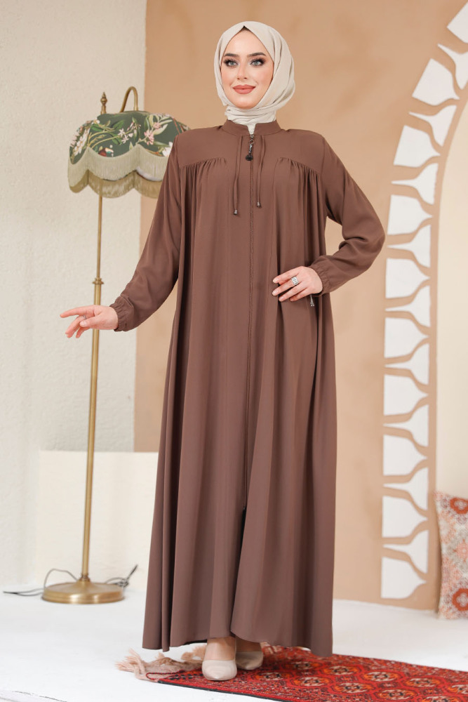 Modest Brown Abaya 45290KH - 3