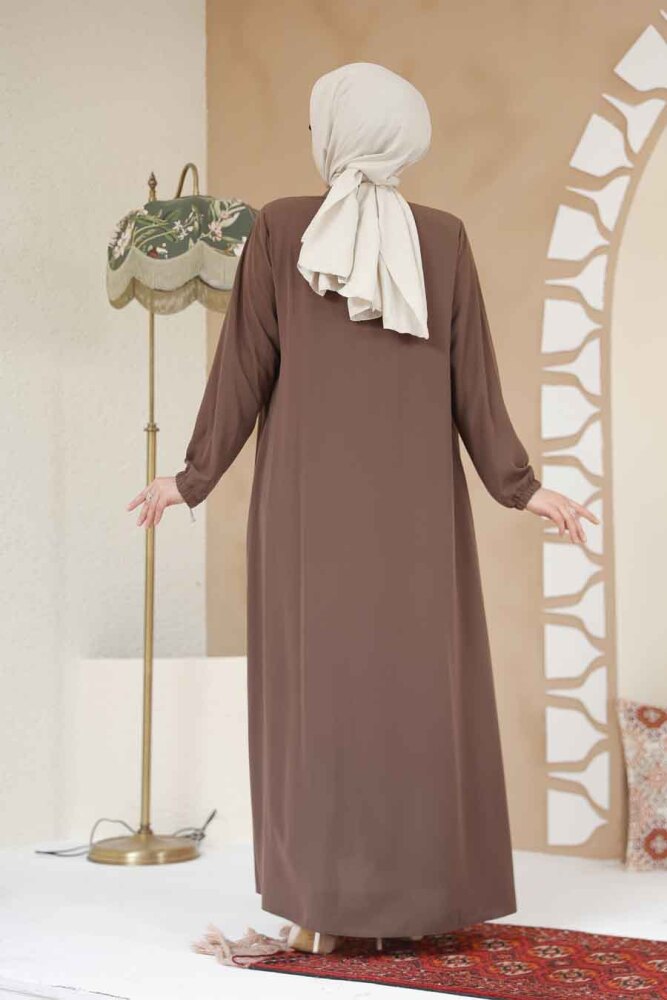 Modest Brown Abaya 45290KH - 4