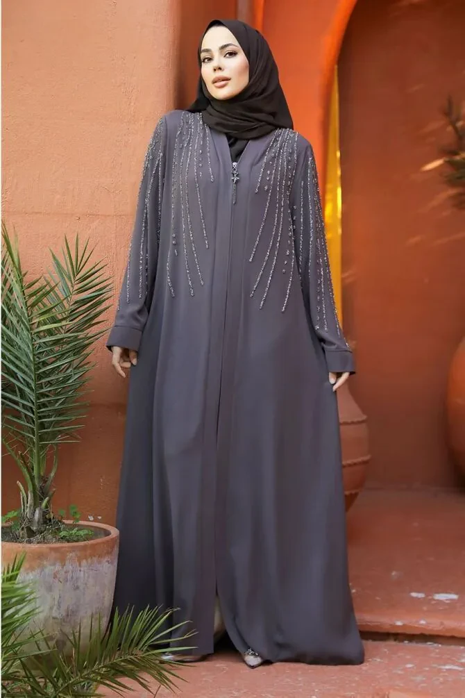 Modest Brown Abaya For Women 29111KH - 1