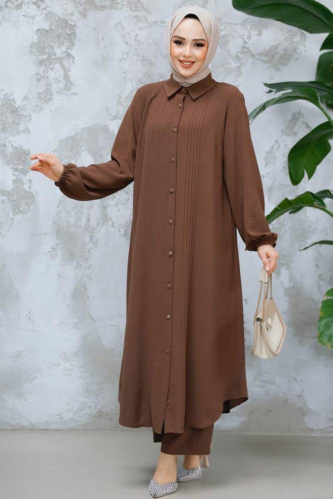 Modest Brown Dual Suit 10891KH - 1