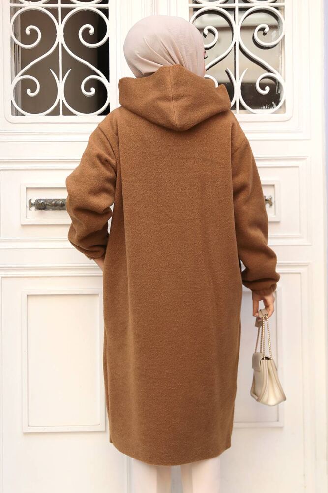 Modest Brown Felting Stamp Coat 72151KH - 3