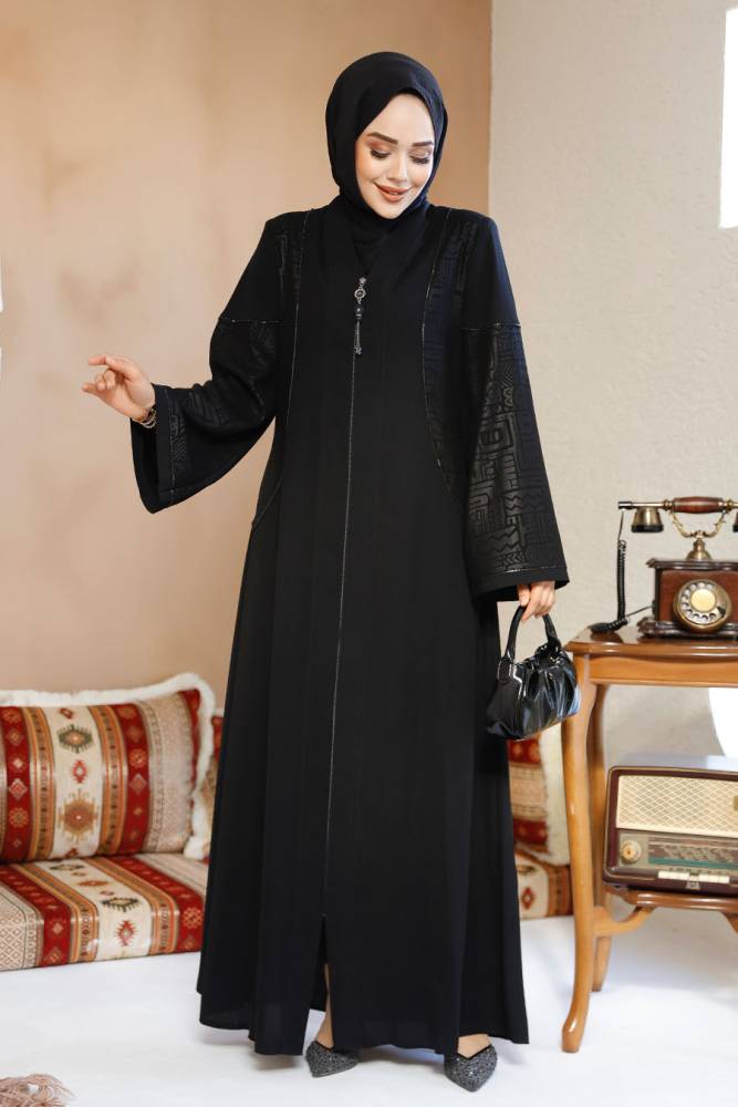 Modest Brown Plus Size Abaya 41569S - 1
