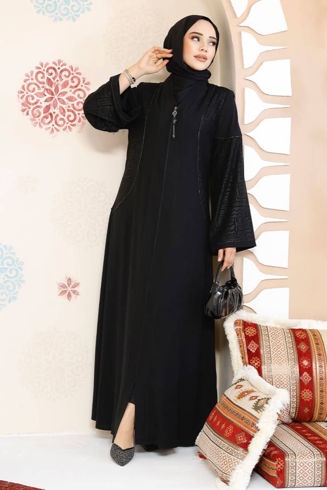 Modest Brown Plus Size Abaya 41569S - 5