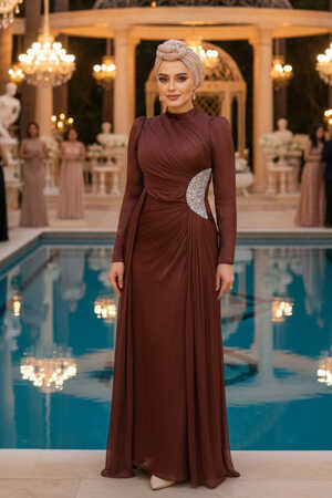 Modest Brown Prom Dress 4919KH