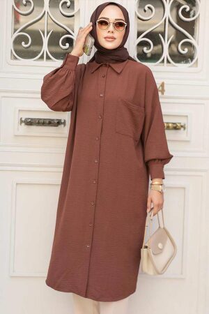 Modest Brown Tunic 6773KH 
