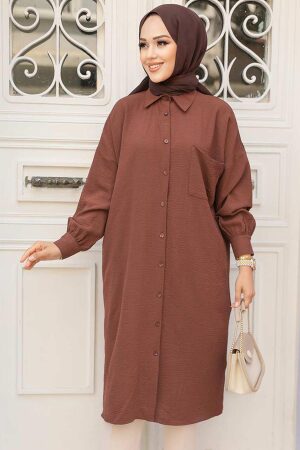 Modest Brown Tunic 6773KH - 2