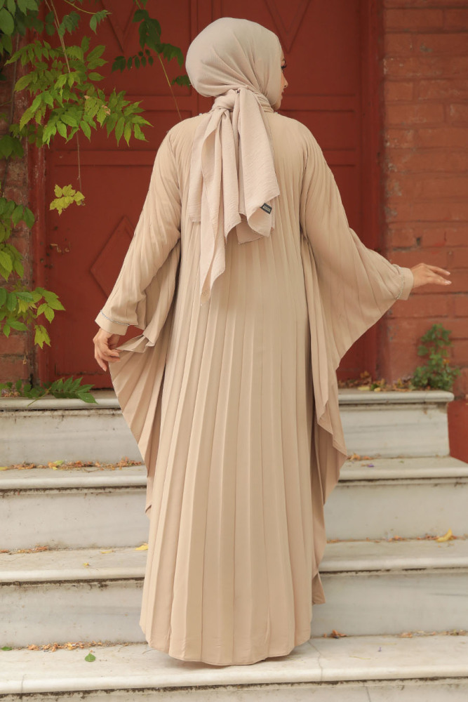 Modest Camel Long Dress 330068C - 3