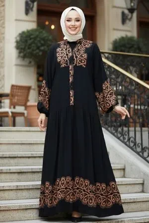 Modest Camel Maxi Dress 18237C 