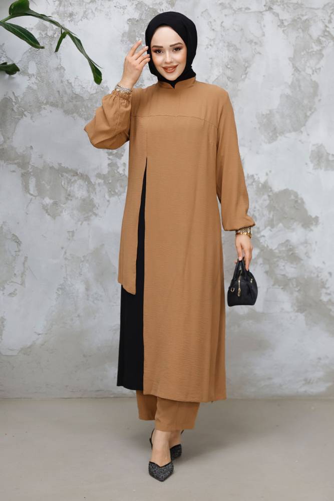 Modest Camel Plus Size Dual Suit 65881C - 1