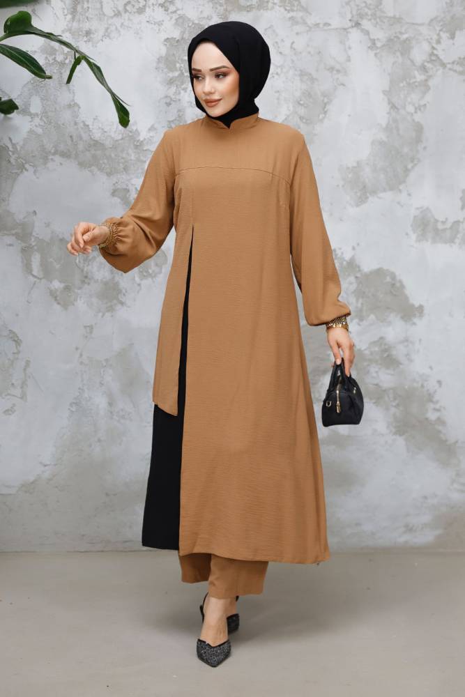 Modest Camel Plus Size Dual Suit 65881C - 3