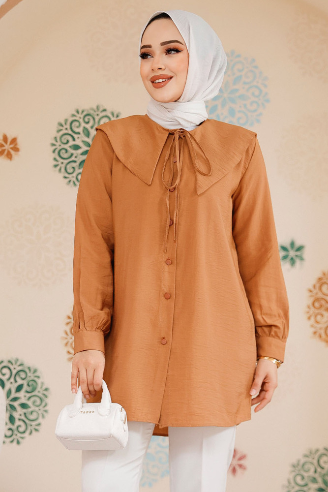 Modest Camel Shirt Top 70951C - 1