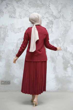 Modest Cherry Skirted Dual Suit 60062VSN - 4