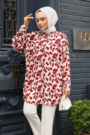 Modest Claret Red Top 20416BR - 1
