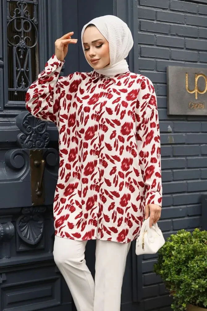 Modest Claret Red Top 20416BR - 1