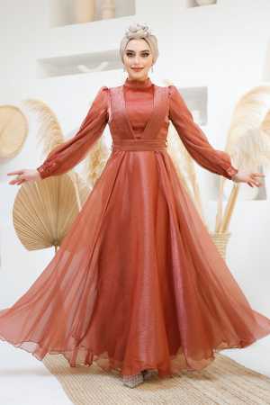 Modest Copper Evening Dress 45701BKR - 1