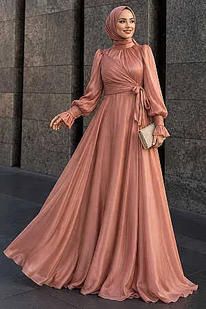 Modest Copper Evening Dress 48051BKR 