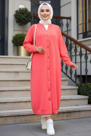 Modest Coral Coat 10421MR - 1