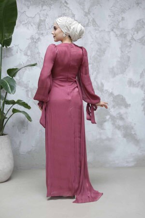 Modest Dark Dusty Rose Prom Dress 48491KGK - 6