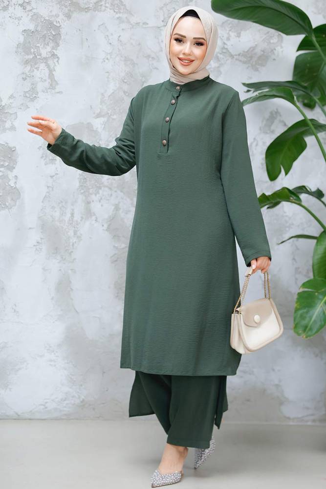 Modest Dark Khaki Dual Suit 10102KHK - 1