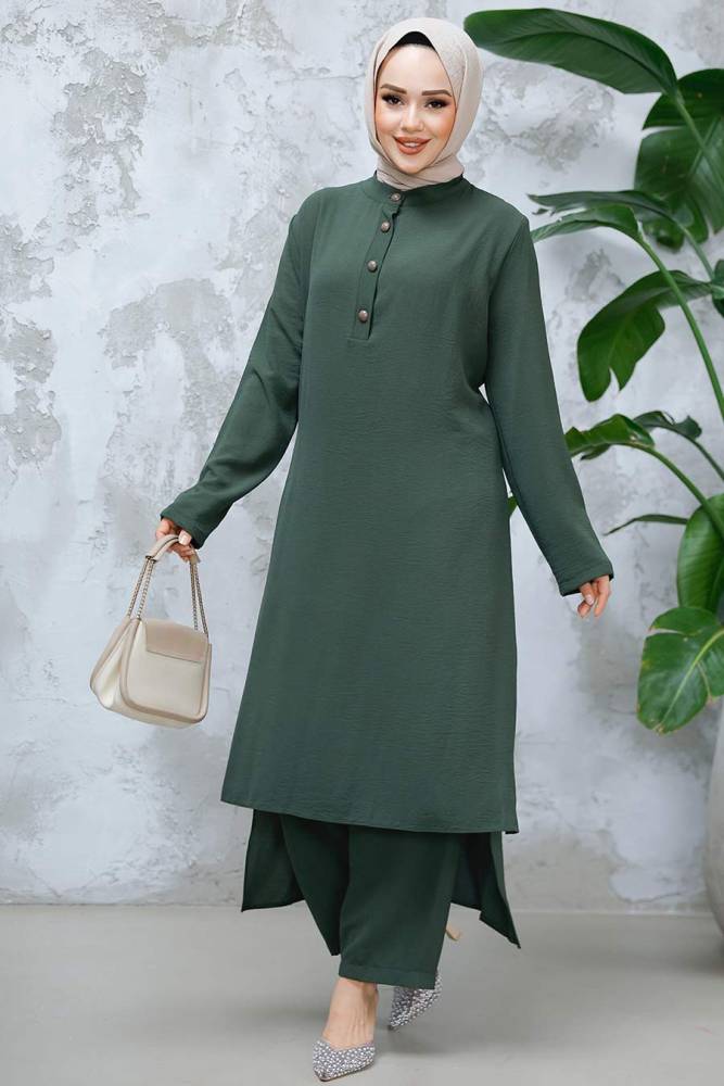 Modest Dark Khaki Dual Suit 10102KHK - 2