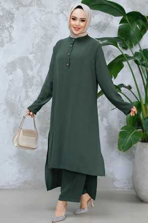 Modest Dark Khaki Dual Suit 10102KHK - 3