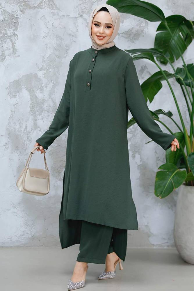 Modest Dark Khaki Dual Suit 10102KHK - 3