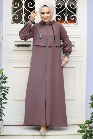 Modest Dark Mink Abaya For Women 62602KV - 2